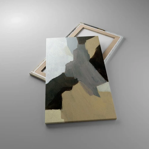 Obraz na plátne - Abstrakcia: križovatka šedej - 45x80 cm