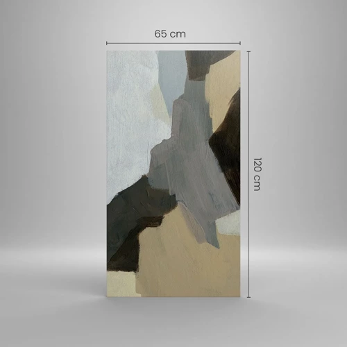 Obraz na plátne - Abstrakcia: križovatka šedej - 65x120 cm