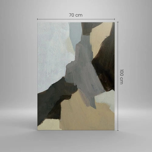 Obraz na plátne - Abstrakcia: križovatka šedej - 70x100 cm