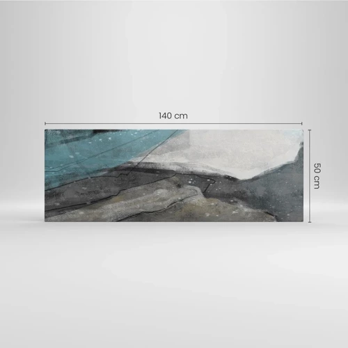 Obraz na plátne - Abstrakcie: skaly a ľad - 140x50 cm