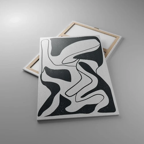 Obraz na plátne - Abstraktná hra v labyrinte - 80x120 cm