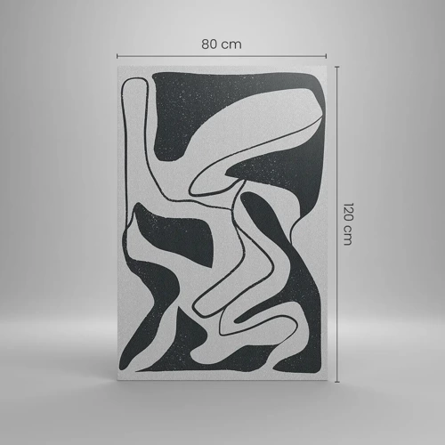 Obraz na plátne - Abstraktná hra v labyrinte - 80x120 cm