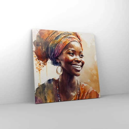 Obraz na plátne - Africká kráľovná - 60x60 cm