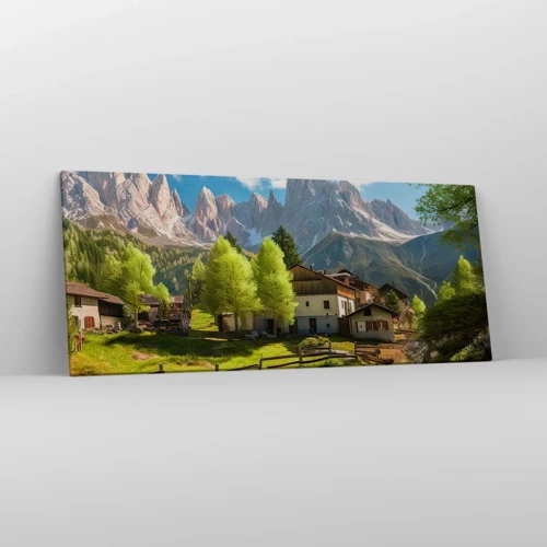 Obraz na plátne - Alpská idyla - 120x50 cm