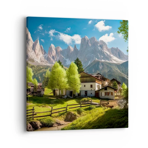 Obraz na plátne - Alpská idyla - 40x40 cm