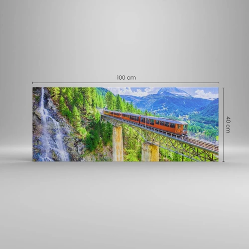 Obraz na plátne - Alpská železnica - 100x40 cm
