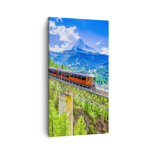 Obraz na plátne - Alpská železnica - 45x80 cm