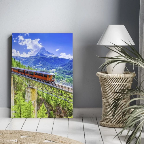 Obraz na plátne - Alpská železnica - 50x70 cm