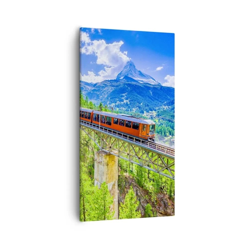 Obraz na plátne - Alpská železnica - 55x100 cm