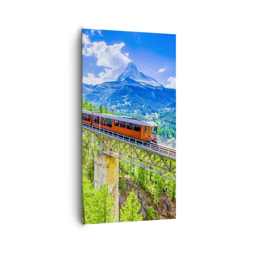 Obraz na plátne - Alpská železnica - 65x120 cm