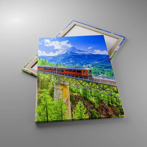 Obraz na plátne - Alpská železnica - 70x100 cm