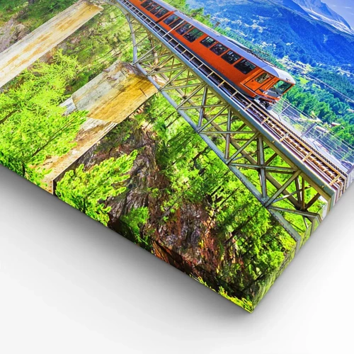 Obraz na plátne - Alpská železnica - 70x70 cm