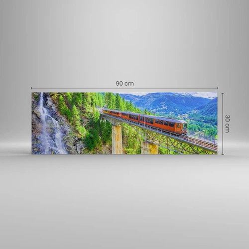 Obraz na plátne - Alpská železnica - 90x30 cm