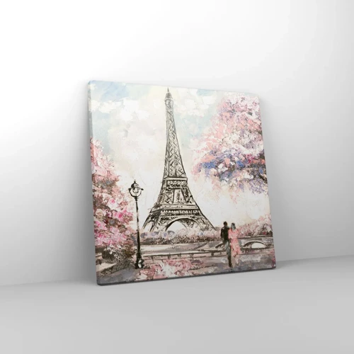 Obraz na plátne - Aprílová prechádzka Parížom - 30x30 cm