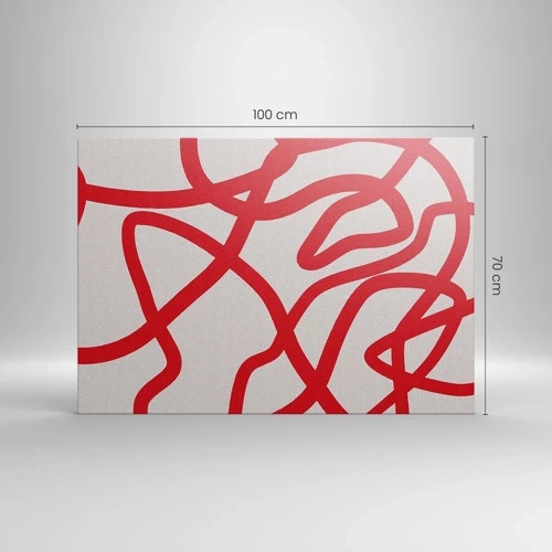 Obraz na plátne - Červené na bielom - 100x70 cm