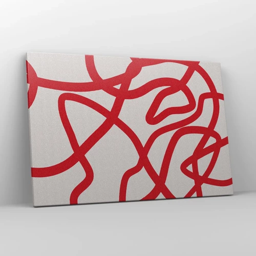 Obraz na plátne - Červené na bielom - 120x80 cm