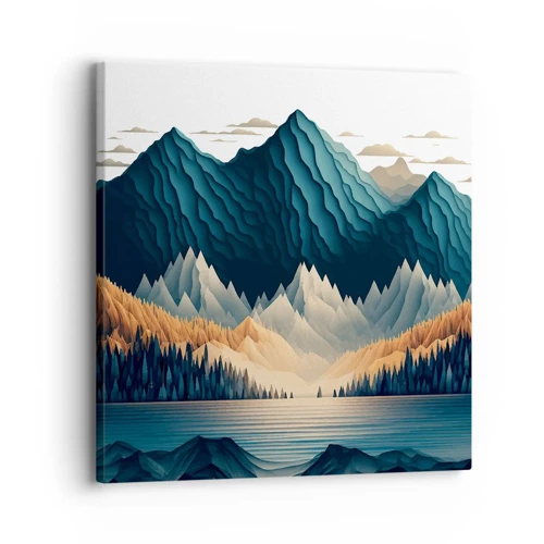 Obraz na plátne - Dokonalá horská krajina - 30x30 cm
