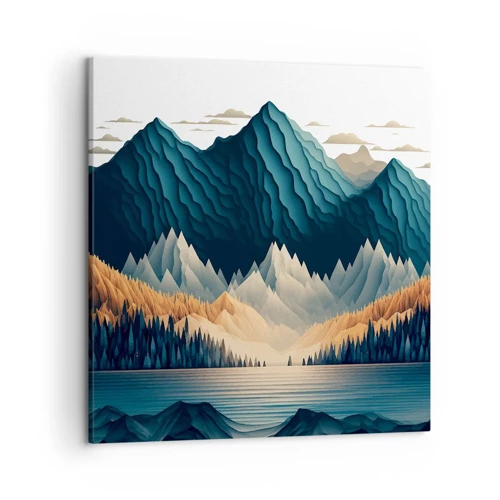 Obraz na plátne - Dokonalá horská krajina - 50x50 cm