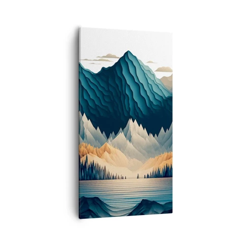 Obraz na plátne - Dokonalá horská krajina - 55x100 cm
