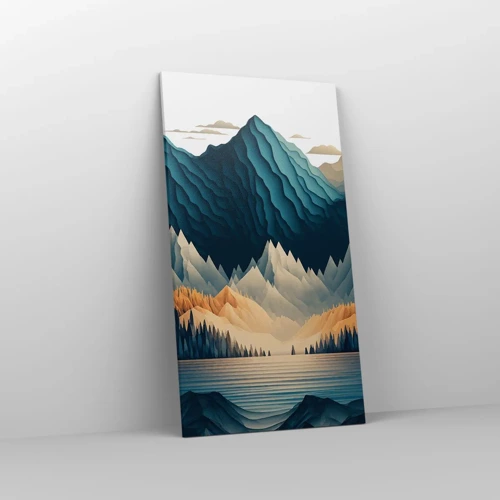 Obraz na plátne - Dokonalá horská krajina - 55x100 cm