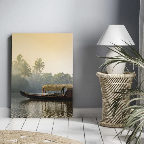 Obraz na plátne - Dom na rieke - 50x70 cm