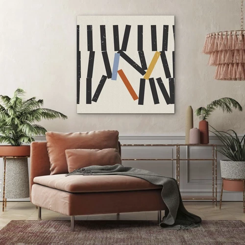 Obraz na plátne - Domino – kompozícia - 30x30 cm