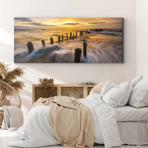 Obraz na plátne - Drsná krása Baltského mora  - 160x50 cm