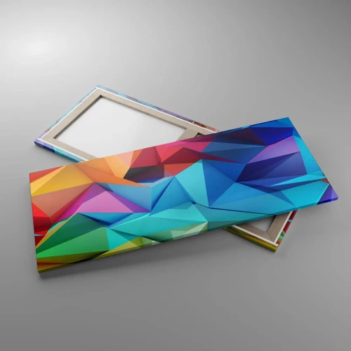 Obraz na plátne - Dúhové origami - 120x50 cm