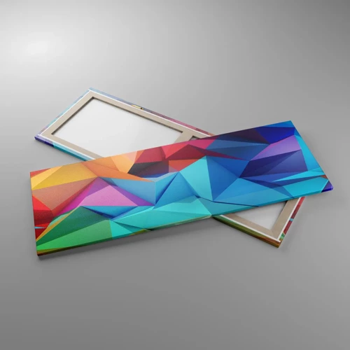 Obraz na plátne - Dúhové origami - 140x50 cm