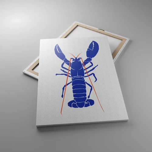 Obraz na plátne - Elegantný modrý homár - 70x100 cm