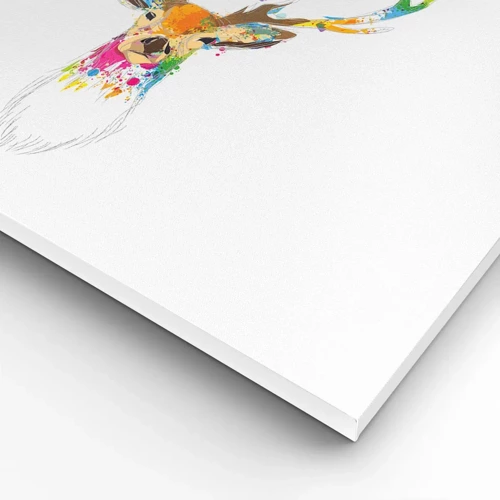 Obraz na plátne - Jemné jelenča vykúpané vo farbe - 100x70 cm