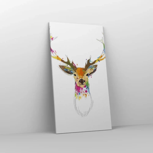 Obraz na plátne - Jemné jelenča vykúpané vo farbe - 55x100 cm