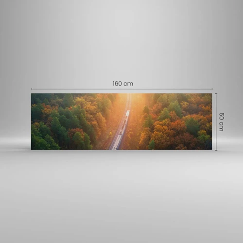 Obraz na plátne - Jesenná cesta - 160x50 cm