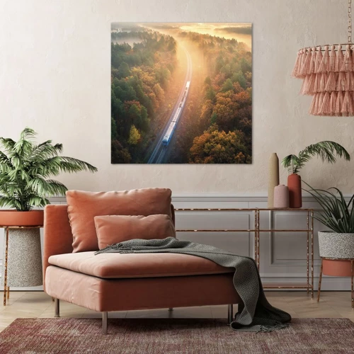 Obraz na plátne - Jesenná cesta - 30x30 cm