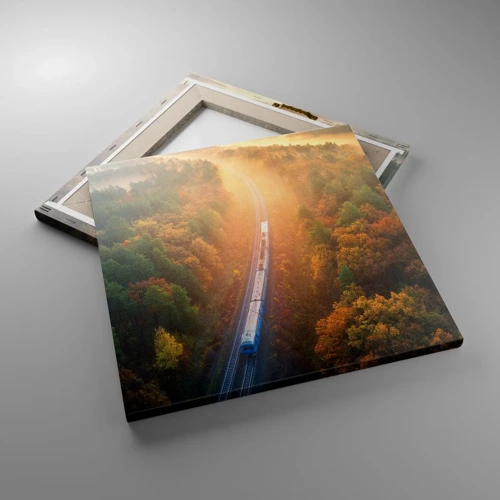 Obraz na plátne - Jesenná cesta - 40x40 cm