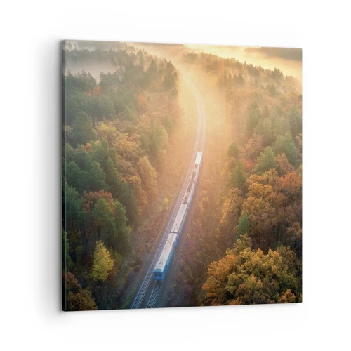 Obraz na plátne - Jesenná cesta - 50x50 cm
