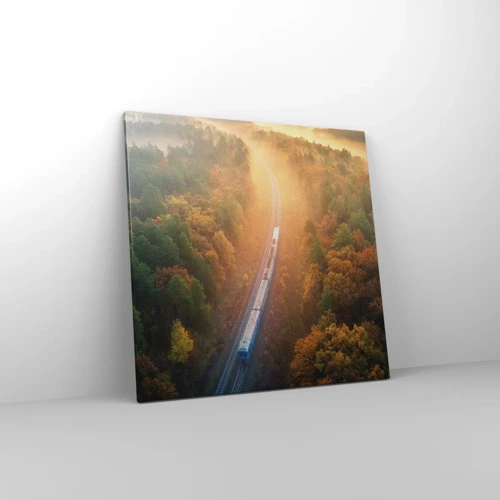 Obraz na plátne - Jesenná cesta - 60x60 cm