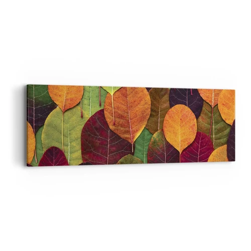 Obraz na plátne - Jesenná mozaika - 90x30 cm
