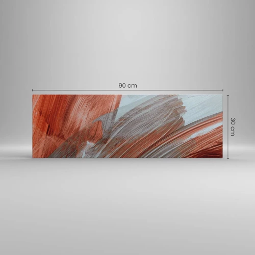 Obraz na plátne - Jesenná veterná abstrakcia - 90x30 cm