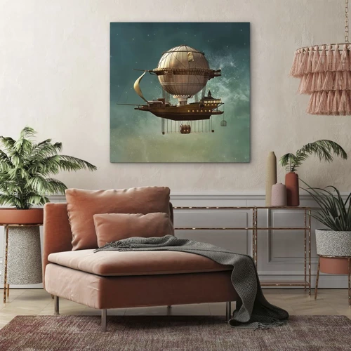 Obraz na plátne - Julius Verne pozdravuje - 40x40 cm