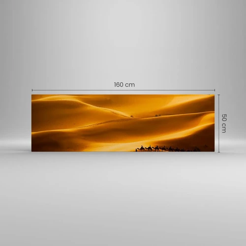 Obraz na plátne - Karavána na vlnách púšte - 160x50 cm