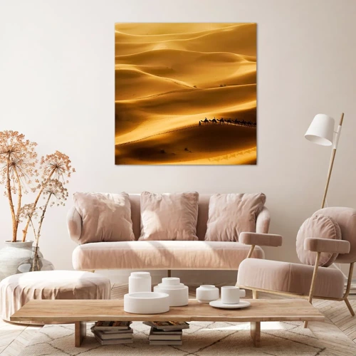 Obraz na plátne - Karavána na vlnách púšte - 60x60 cm