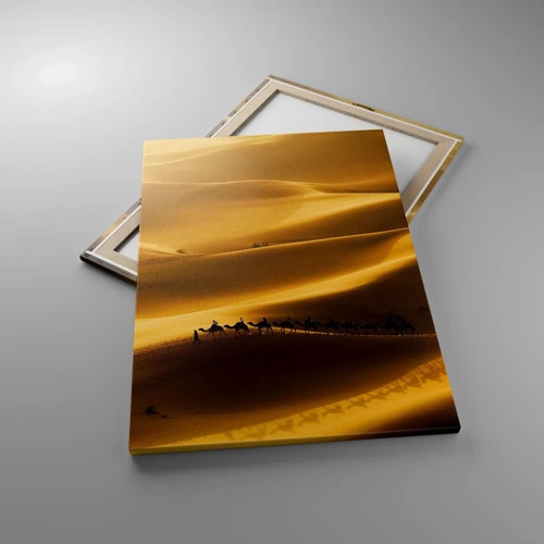 Obraz na plátne - Karavána na vlnách púšte - 70x100 cm