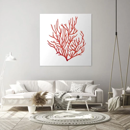Obraz na plátne - Koralový filigrán - 40x40 cm