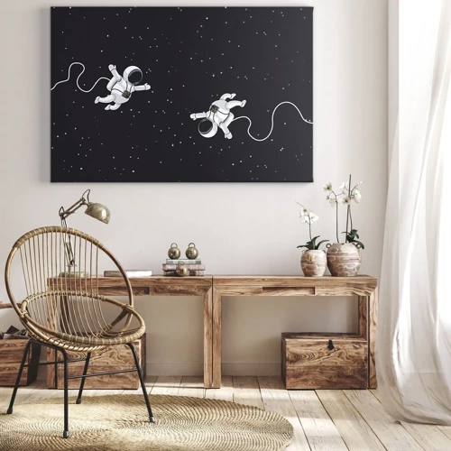 Obraz na plátne - Kozmický tanec - 70x50 cm