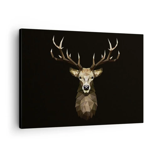 Obraz na plátne - Kubistický jeleň - 70x50 cm