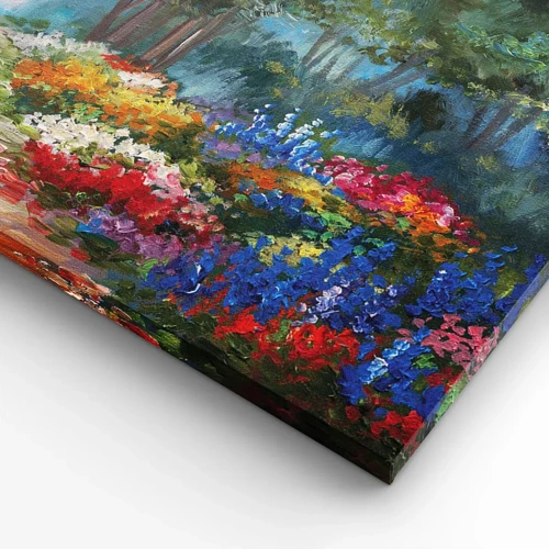 Obraz na plátne - Lesná záhrada, kvetinový les - 40x40 cm
