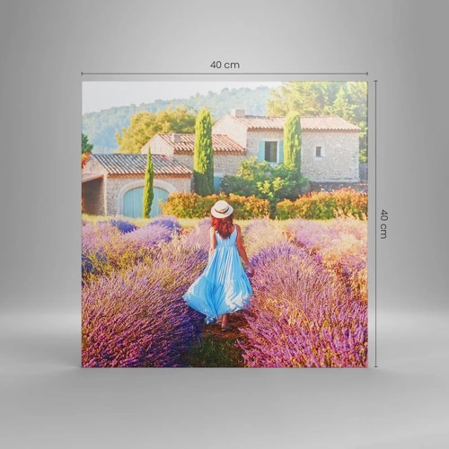 Obraz na plátne - Levanduľové dievča - 40x40 cm