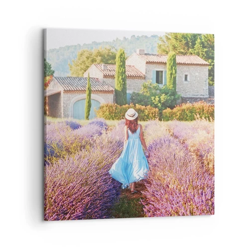 Obraz na plátne - Levanduľové dievča - 60x60 cm