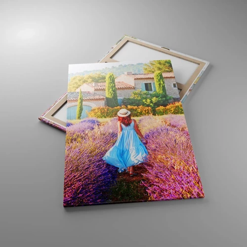 Obraz na plátne - Levanduľové dievča - 80x120 cm